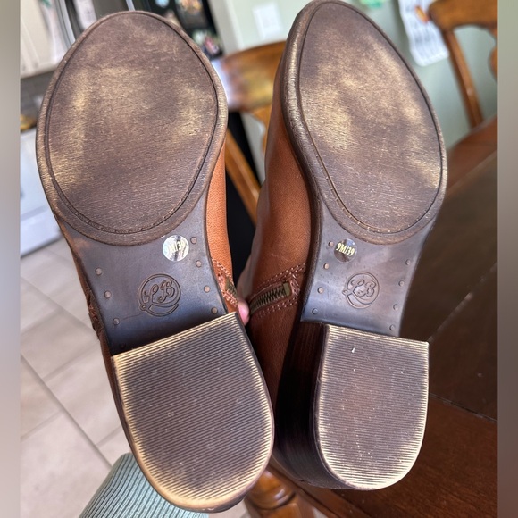 Luck Brand Basel Ankle Boot Brown Toffee Size 9 Leather Upper Ankle Booties - Picture 4 of 8